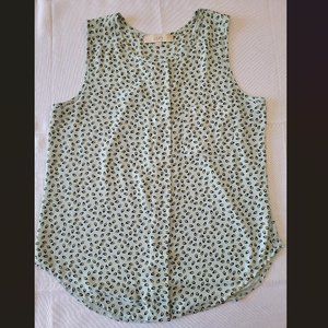 Loft, Teal Blouse Tank, Size M